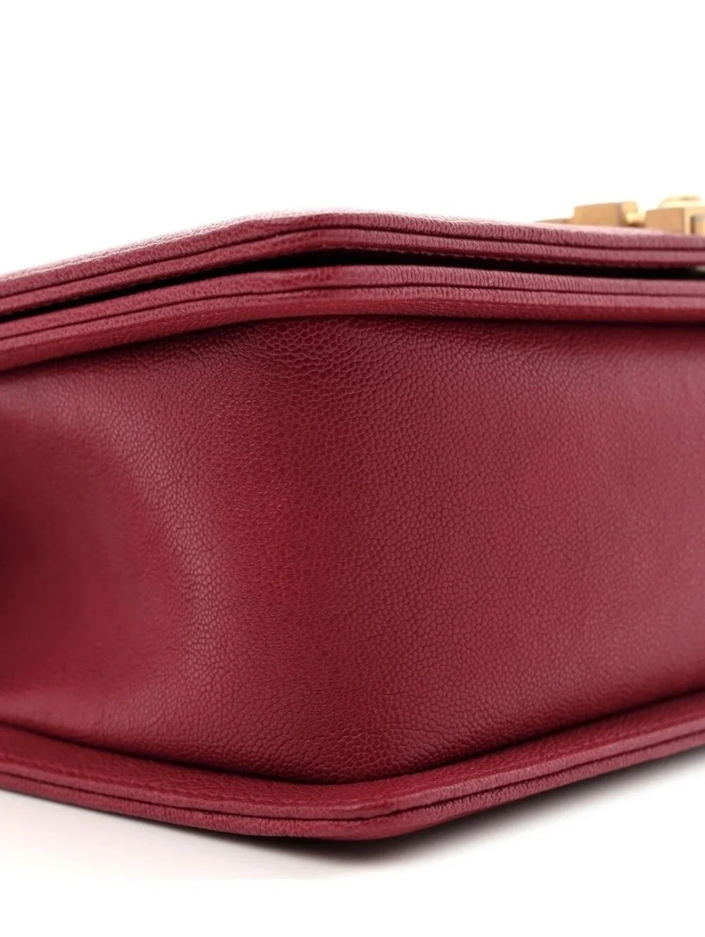 CHANEL Caviar Quilted Medium Boy Flap Red bag